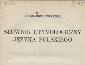 strona tytułowa słownika Brücknera