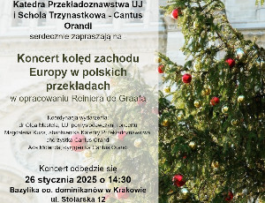 Fragment plakatu z zaproszeniem na koncert