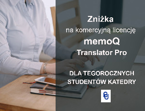 Baner z informacją o zniżce na licencję memoQ